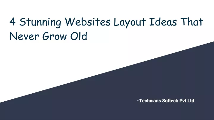 4 stunning websites layout ideas that never grow old