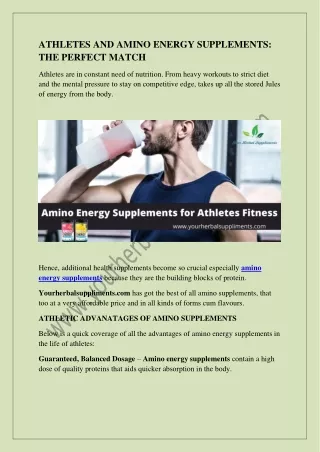 athletes and amino energy supplements the perfect