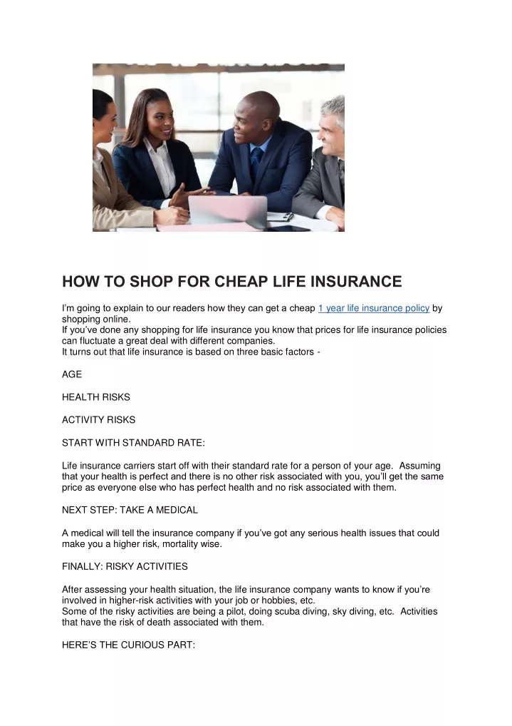 how to shop for cheap life insurance i m going