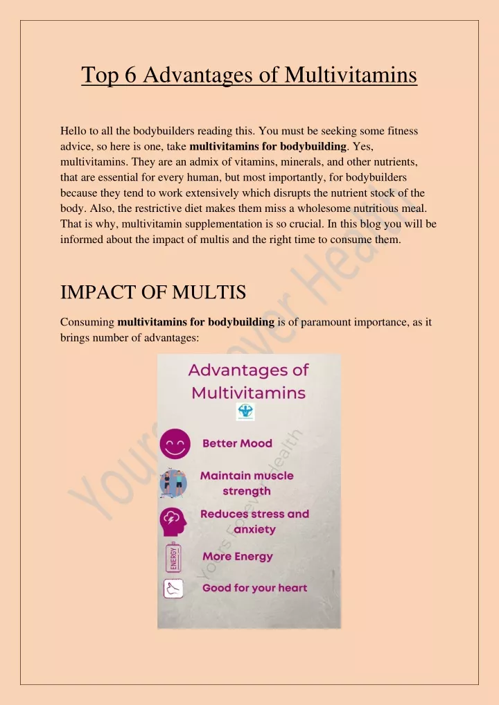 top 6 advantages of multivitamins