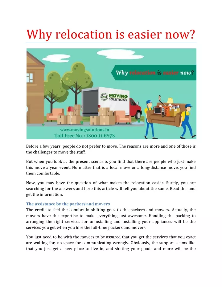 why relocation is easier now