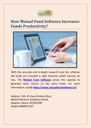 how mutual fund software increases funds