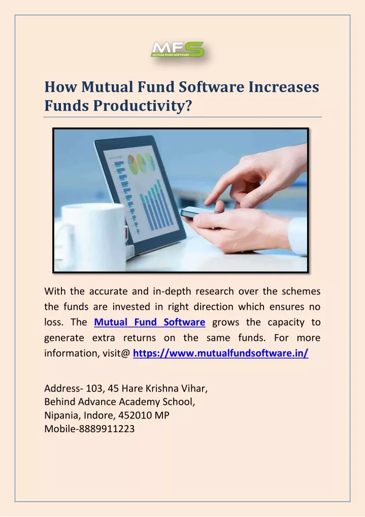 how mutual fund software increases funds