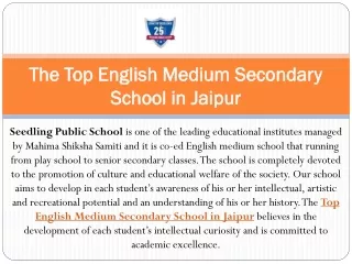 the top english medium secondary school in jaipur