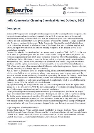 India Commercial Cleaning Chemical Market Outlook, 2026