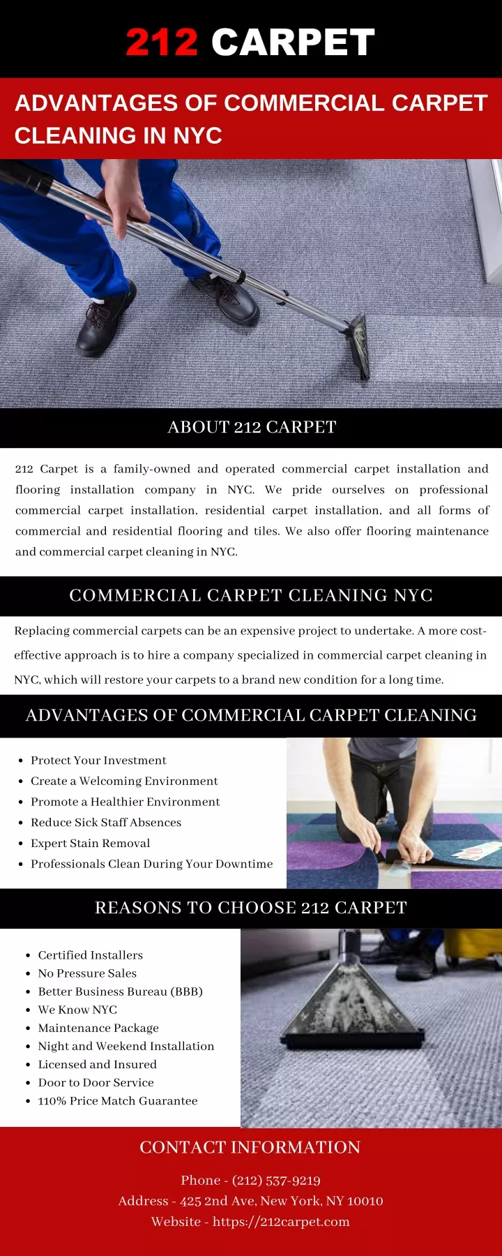 advantages of commercial carpet cleaning in nyc