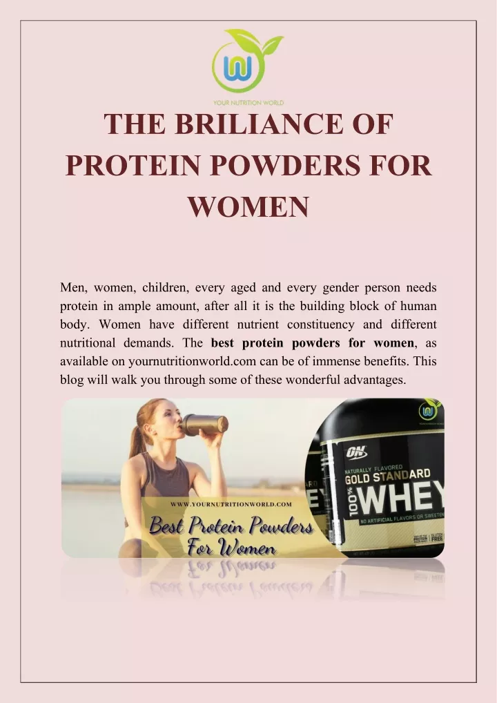the briliance of protein powders for women