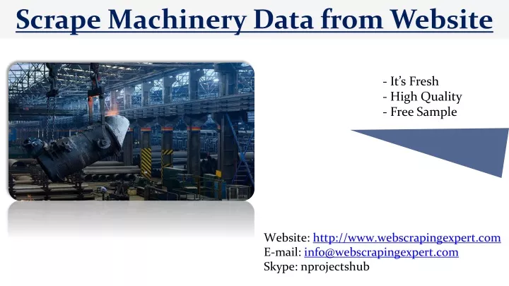 scrape machinery data from website