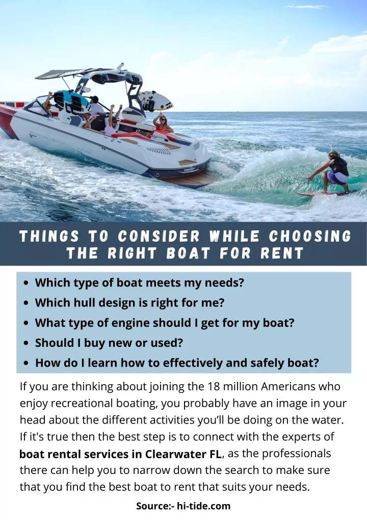 things to consider while choosing the right boat