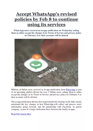 accept whatsapp s revised policies