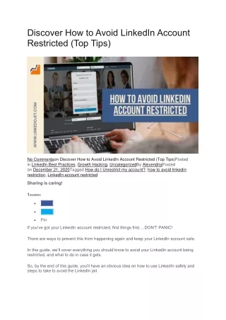 Discover How to Avoid LinkedIn Account Restricted (Top Tips)