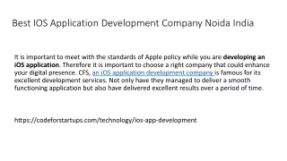 best ios application development company noida india
