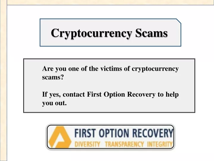 cryptocurrency scams