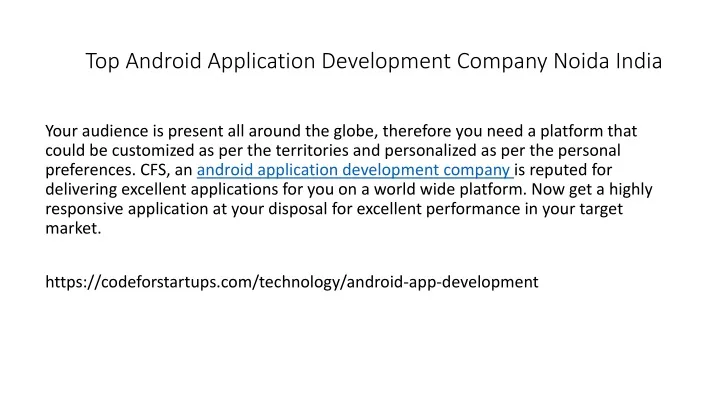 top android application development company noida india