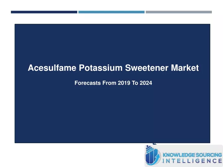 acesulfame potassium sweetener market forecasts