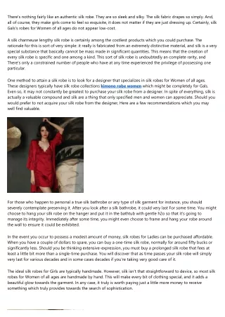 A Productive Rant About silk bathrobe