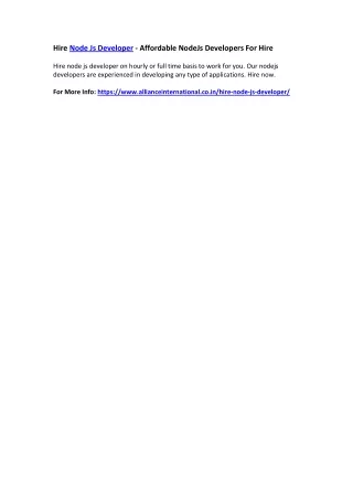 hire node js developer affordable nodejs