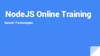 NodeJS Online Training