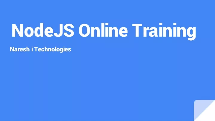 nodejs online training