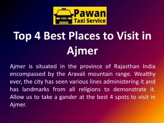 Top 4 Best Places to Visit in Ajmer