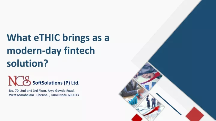 what ethic brings as a modern day fintech solution