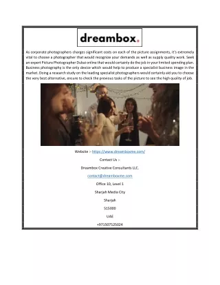 videographer in dubai | Dreamboxme.com