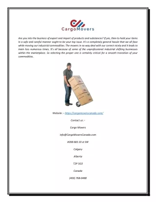 Commercial Moving Company | Canada | Cargomoverscanada.com