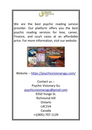 Best Psychic Reading Services Online | Psychicvisionarygu.com