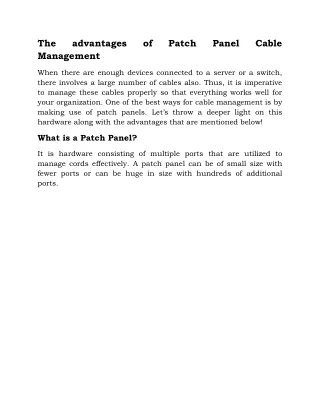 the management