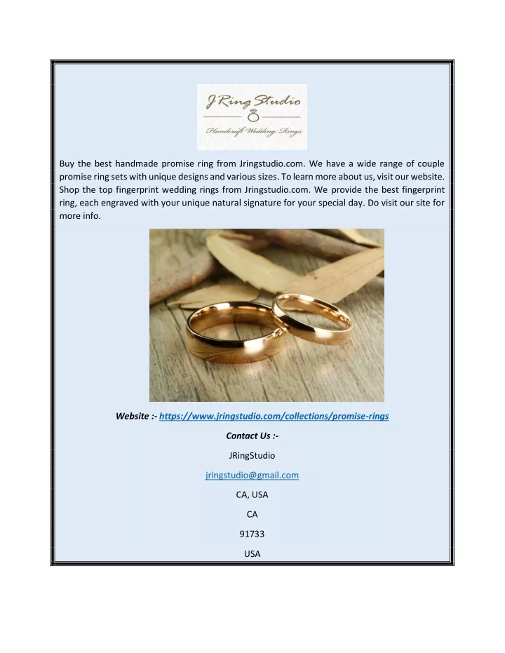buy the best handmade promise ring from