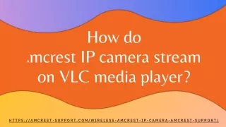 how do a mcrest ip camera stream on vlc media