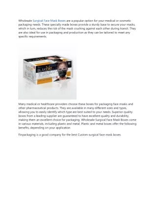 wholesale surgical face mask boxes are a popular