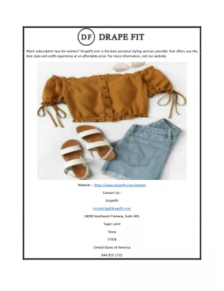 want subscription box for women drapefit