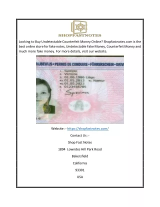 looking to buy undetectable counterfeit money