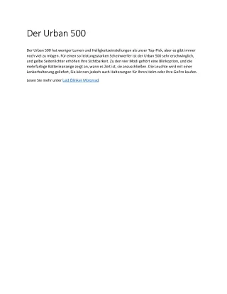 der urban 500