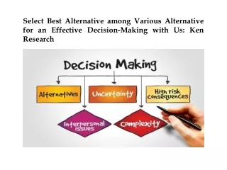 select best alternative among various alternative