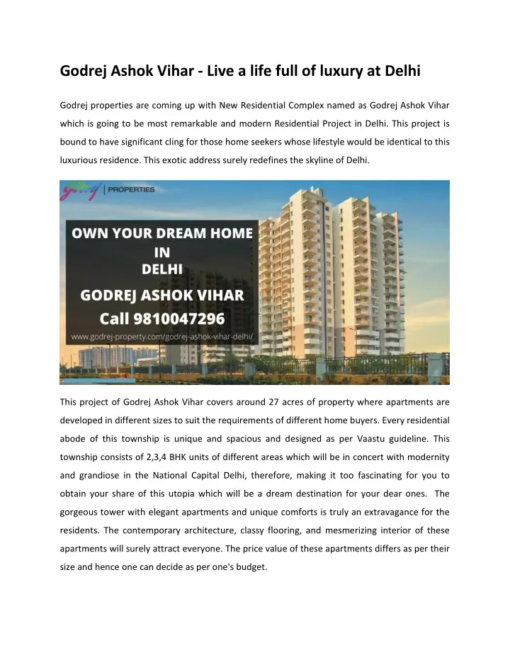 godrej ashok vihar live a life full of luxury