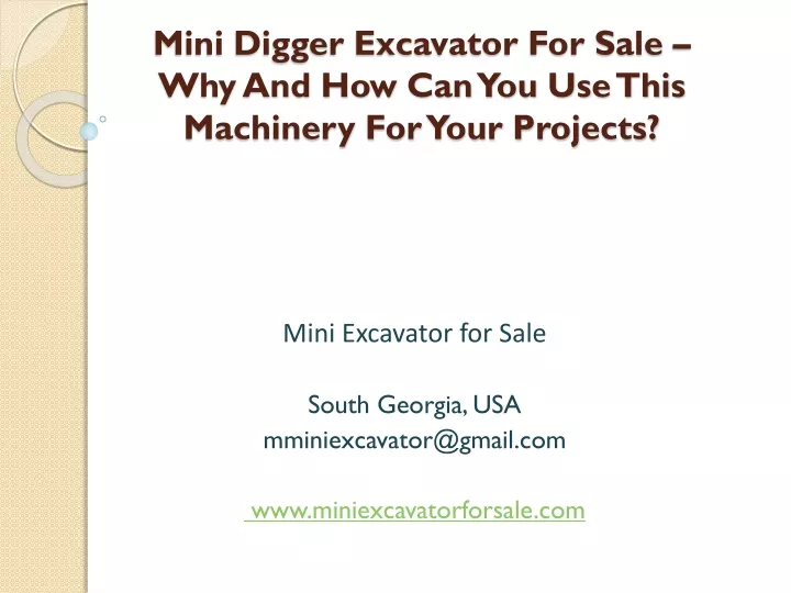 mini digger excavator for sale why and how can you use this machinery for your projects