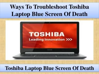 ways to troubleshoot toshiba laptop blue screen