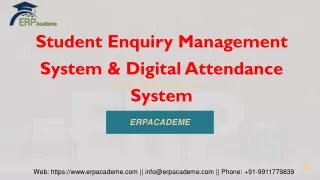 Student Enquiry Management System & Digital Attendance System