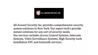 CCTV Companies NYC | Video Surveillance Installation Services NYC