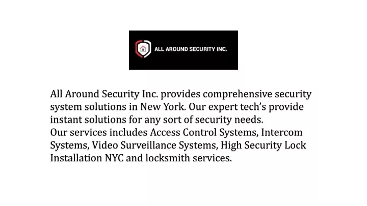 all around security inc provides comprehensive