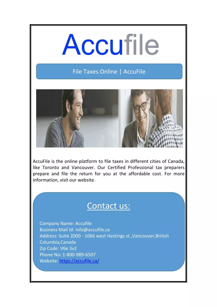 file taxes online accufile