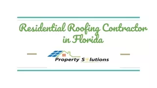 Residential Roofing Contractor in Florida