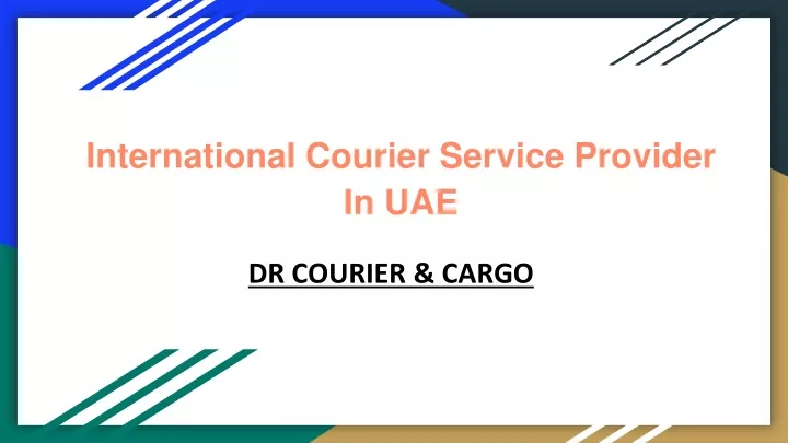 international courier service provider in uae