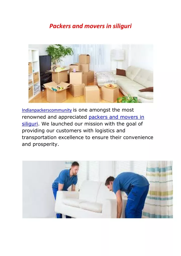 packers and movers in siliguri