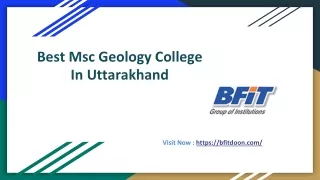 Best Msc Geology College In Uttarakhand