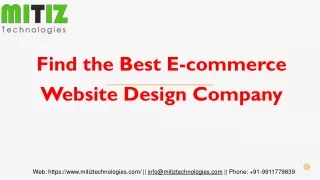 find the best e commerce website design company