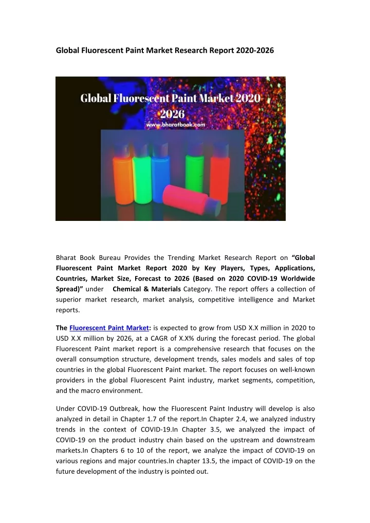 global fluorescent paint market research report