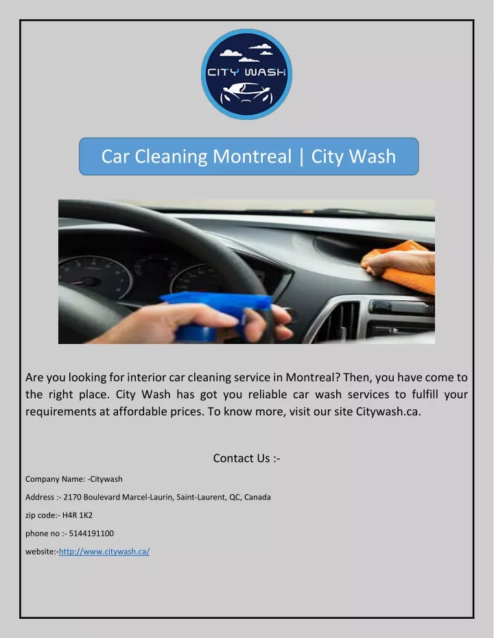 car cleaning montreal city wash